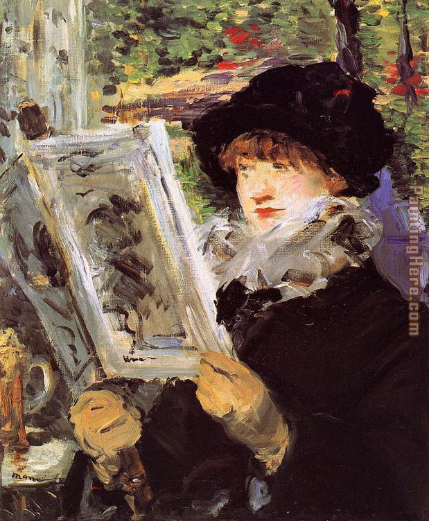 Reading I painting - Edouard Manet Reading I art painting